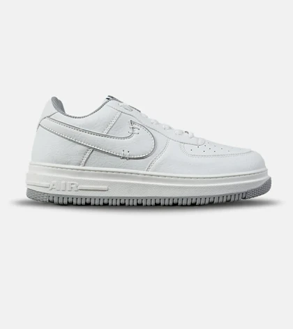 کفش کتانی بزرگ پا سفید طوسی NIKE AIR FORCE مدل 7646