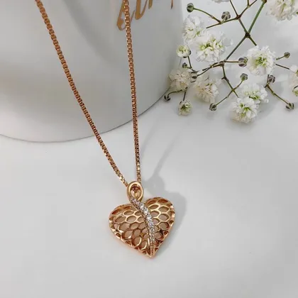 پلاک قلب مشبک نگین‌دار ژوپینگ کد 271