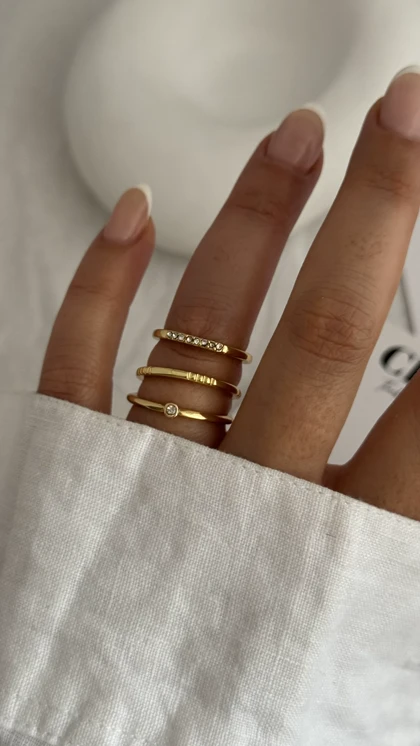 انگشتر ظریف پک 3 تایی