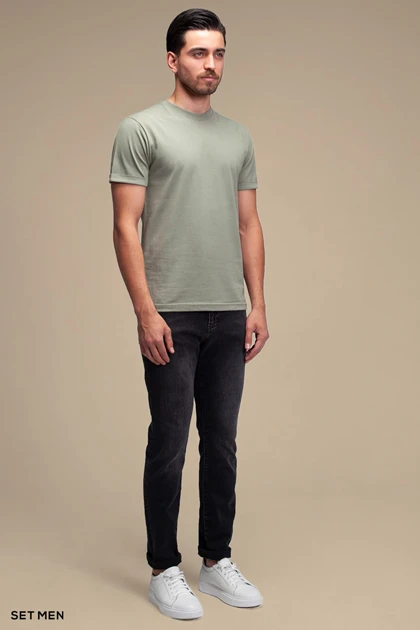 تیشرت مردانه یقه گرد آستین کوتاه