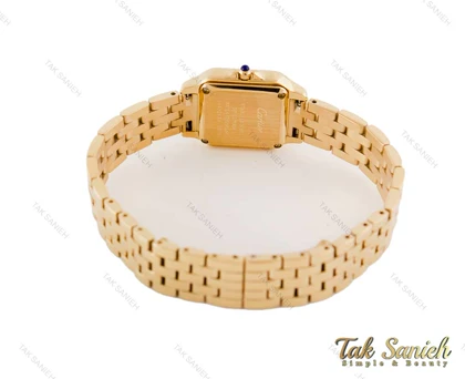ساعت کارتیه زنانه Panthere طلایی نگین‌دار سایز اسمال Cartier-3806-L