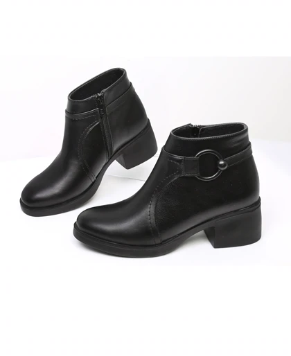 کفش نیم‌بوت زنانه بغل زیپ مدل NB-4713