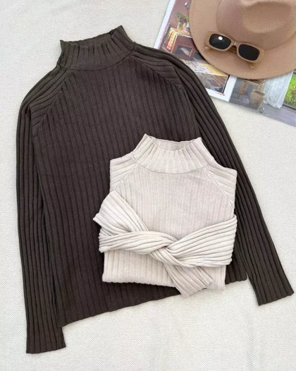 پلیور بافت یقه ایستاده کد 5339