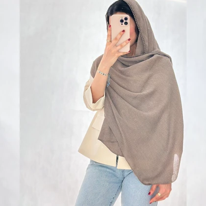 شال زنانه لبه عدسی