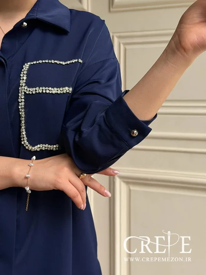 شومیز طرح جیب نگینی