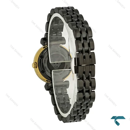 ساعت امپریو آرمانی زنانه مینی مشکی قاب طلایی Armani-8370-L