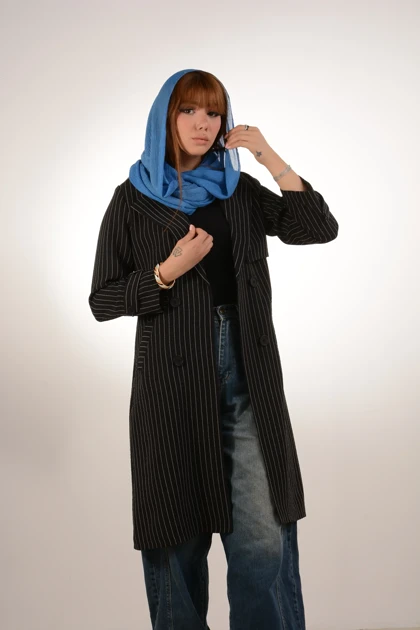 مانتو ژیله دار بلند مهسا