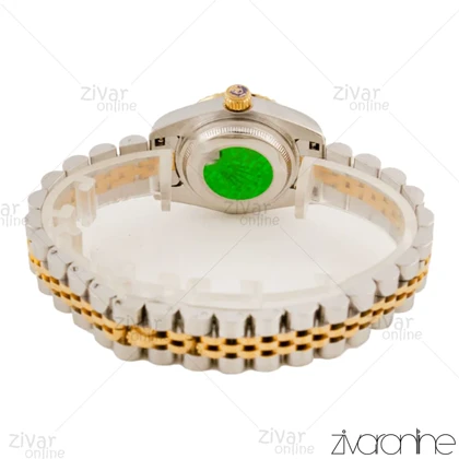 ساعت رولکس دیت جاست زنانه صفحه مشکی ایندکس خطی اسمال 105646