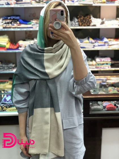 شال تکه ای جناغی نخی