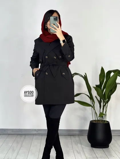بارانی دکمه دار ساینا