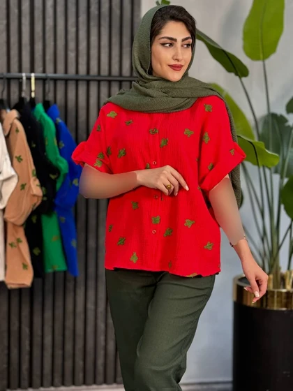 مانتو کاکتوس گلدوزی1822