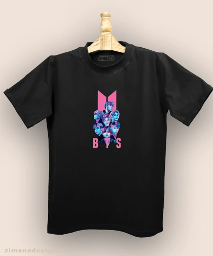 تیشرت مردانه و زنانه طرح بی تی اس کد 935