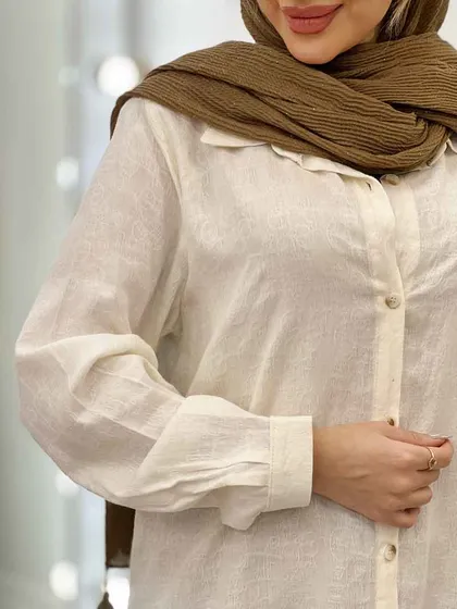 شومیز طرحدار لینن نچرال