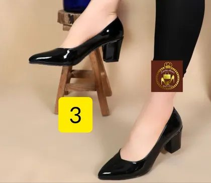 کفش مجلسی زنانه چرم و ورنی دهنه هفت