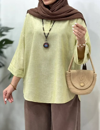 تونیک مانتویی لینن ترانه