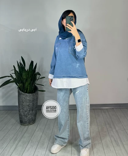 تونیک مانتویی جین دینا 1