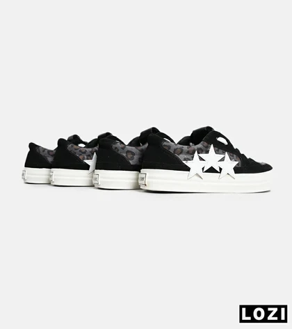 کفش اسنیکرزمشکی سفید Amiri Stars v2 مدل 7076