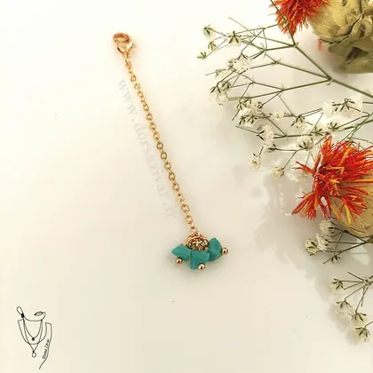 آویز ساعت نگین آبی