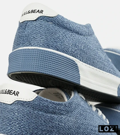 کفش کتانی مردانه آبی سفید PULL & BEAR مدل 7449