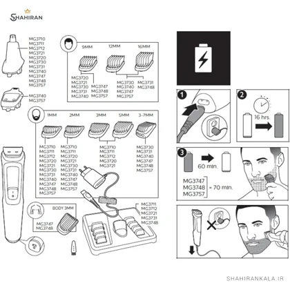 ماشین اصلاح فیلیپس مدل PHILIPS MG3710