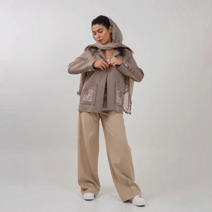 کت جیب گلدوزی