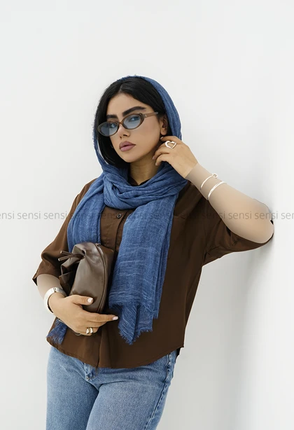 شومیز زنانه سیلک باکسی رنگی کد1006112