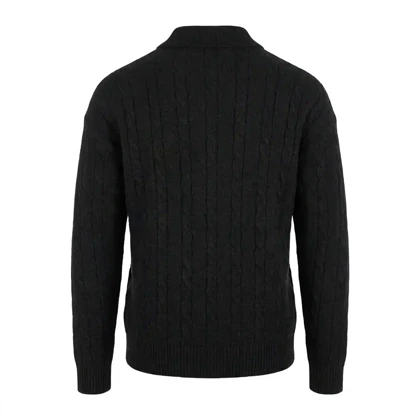 پلیور بافت دو دکمه طرح مارپیچ برند Polo Ralph Lauren