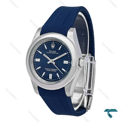ساعت مردانه رولکس اویستر پرپچوال بند رابر سرمه ای Rolex-6607-G