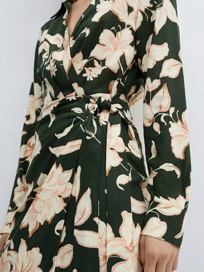 پیراهن ورپ آستین‌دار MNG683