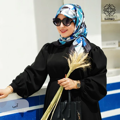 روسری ابریشم کجراه پرنگار
