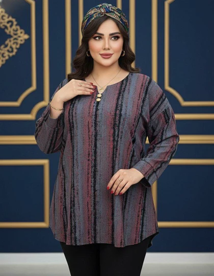 شومیز یقه کوبایی مدل ژانین کد 50287