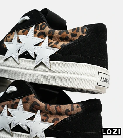 کفش اسنیکرزمشکی نارنجی سفید Amiri Stars v2 مدل 7072