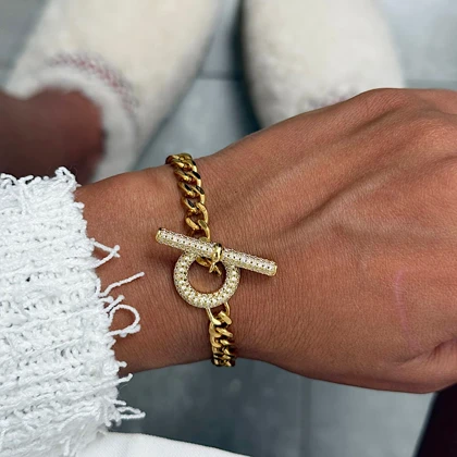 دستبند استیل زنانه دیوید یورمن کد 878