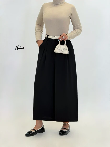 7155-دامن شلواری کرپ