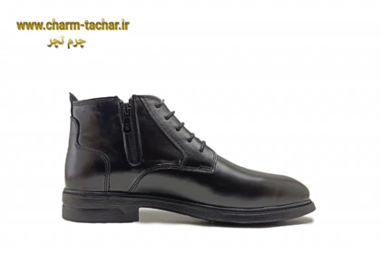 نیم بوت مردانه بندی بغل زیپ‌دار چرم طبیعی