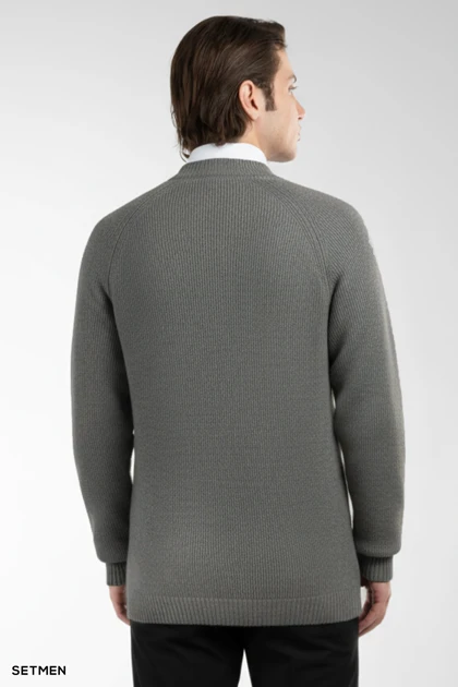 بافت مردانه آستین رگلان تمام زیپ