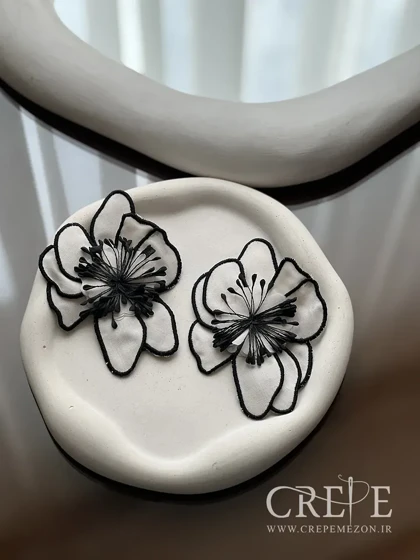 گوشواره پارچه ای طرح گل