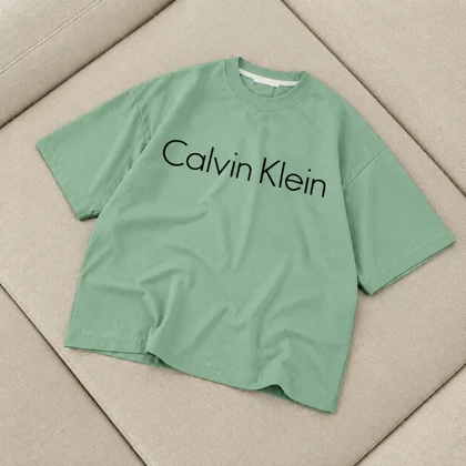 تیشرت زنانه باکسی طرح Calvin Klein سایز فری (پنبه ضمانتی) در 7 رنگ