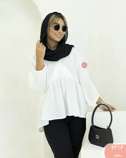 شومیز چین‌دار دبل فیس 9316