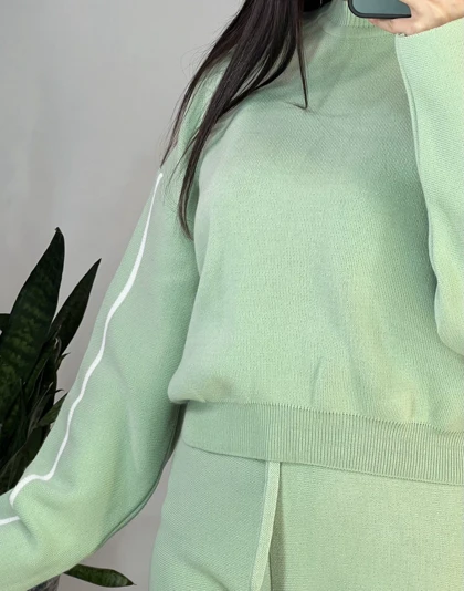 ست بلوز شلوار بافت