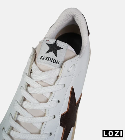 کتانی کژوال گلدن گوس سفید قهوه‌ای مردانه و زنانه مدل 9139 کفش اسپرت Golden Goose