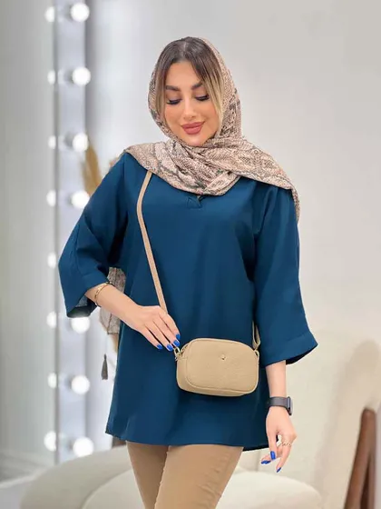 مانتو جلو بسته یقه دار