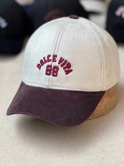 کلاه واداتی مخمل کبریتی dolce vita