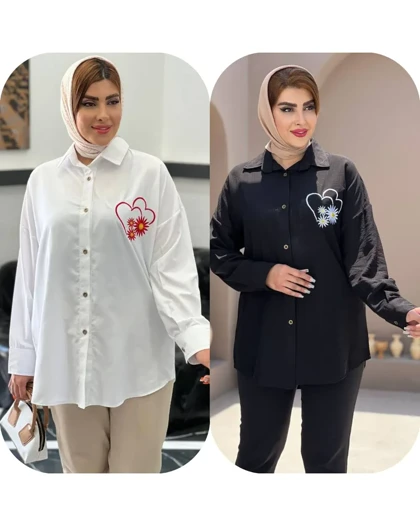 شومیز مانتویی قلبی