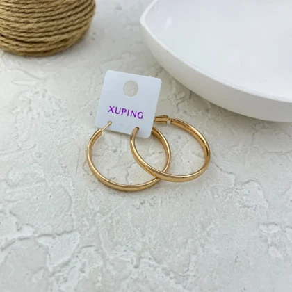 گوشواره حلقه‌ای زنانه با روکش ژوپینگ