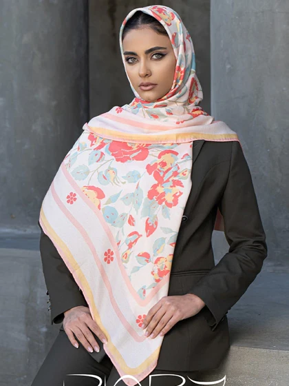 روسری ابریشم رز ایرانی