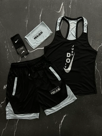 ست رکابی و شلوارک و جوراب و اسکارف نایکی کد E160