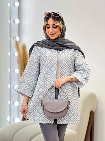 مانتو ژاکارد طرح لوزی