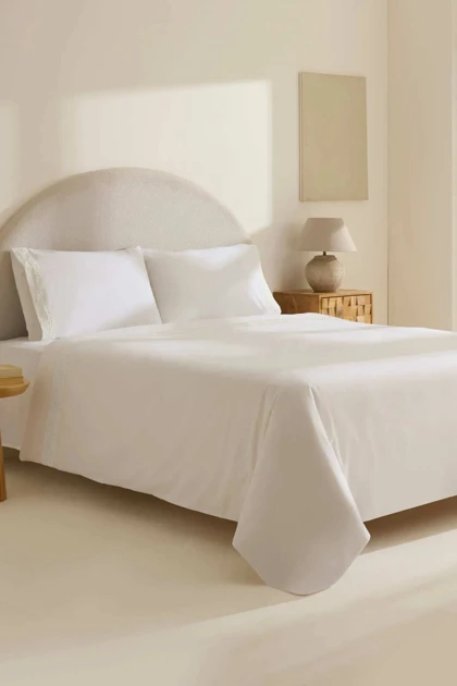 سرویس روتختی دو نفره Karaca Home مدل Calisse پنبه - سفید