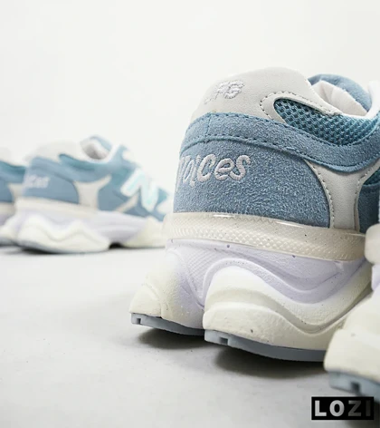 کفش کتانی زنانه سفید آبی کرم NEW BALANCE 9060